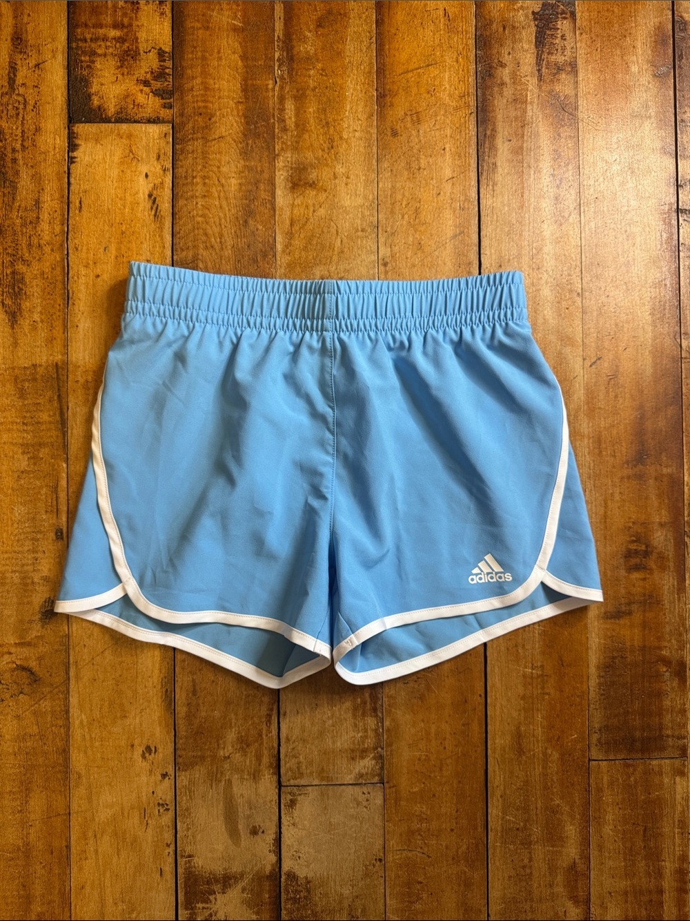 adidas shorts blue size 10 to 12 girls running shorts summer athletic activewear